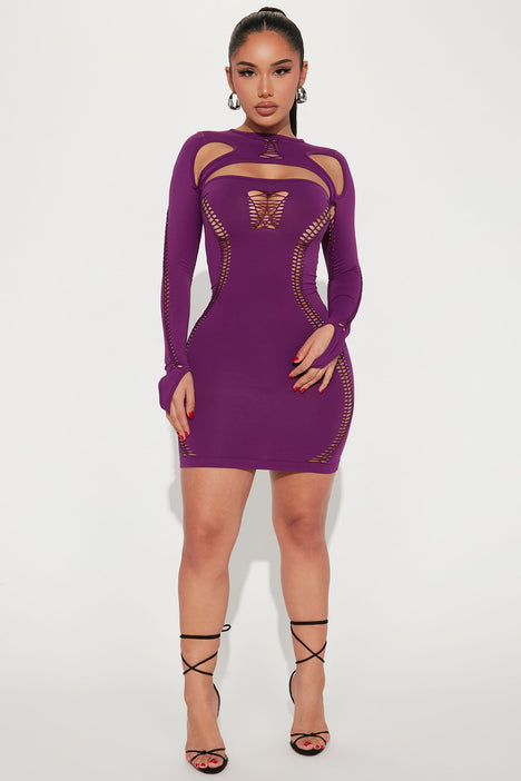 mini purple dress